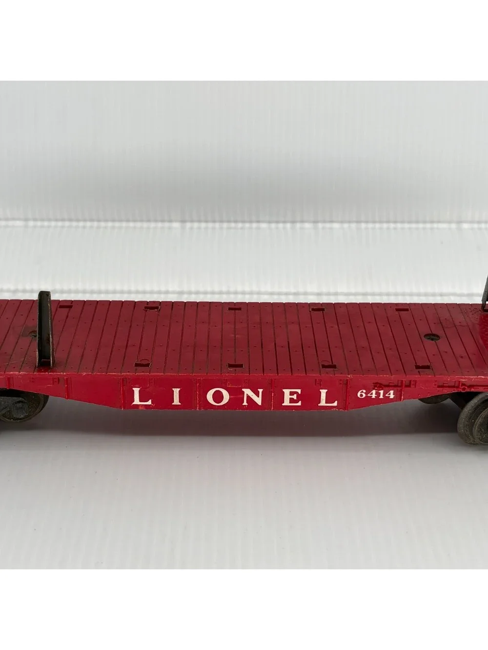 Vintage Lionel 6414 Red Auto Loader Flatcar O Gauge Train Car For Repair